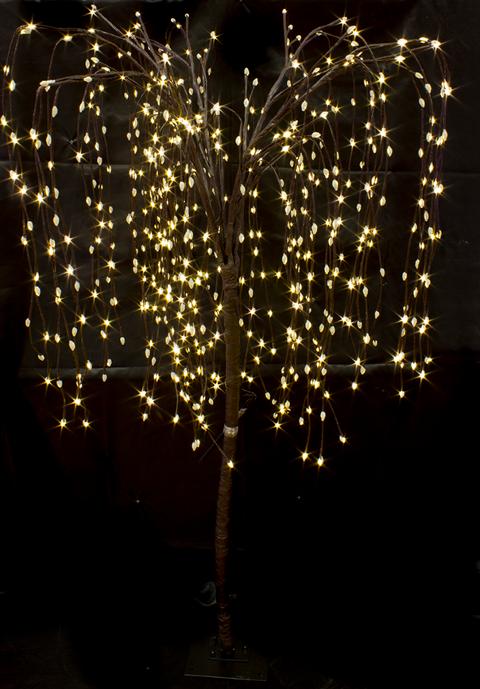 Albero di salice H 150 cm.  -  Sconti per Fioristi e Aziende  - con 600 Led luce calda