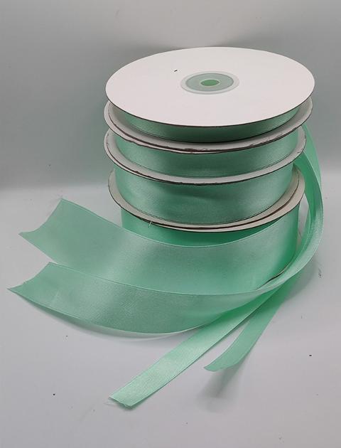 Nastro doppio raso Verde Acqua H mm. 10/15/25/40 x 50 MT. Sconti per Fioristi, Wedding e Aziende