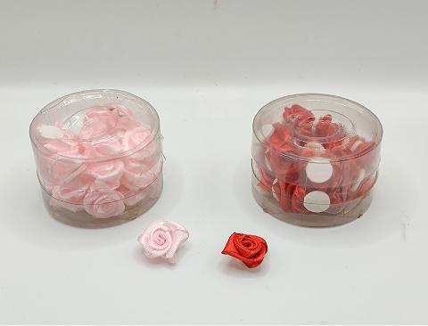 Roselline Raso con adesivo - Sconti per Fioristi e Aziende - Box x 30 Roselline