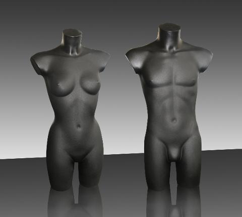 Manichino in Plastica H 90/94 Nero Uomo e Donna Sconti per Fioristi, Wedding e Aziende