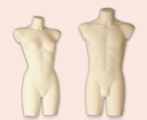 Manichino in Plastica H 90/94 Bianco Uomo e Donna Sconti per Fioristi, Wedding e Aziende