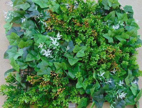 Pannello vegetato Boxwood cm. 33x33 - Sconti per Fioristi e Aziende . - in poliestere e lattice