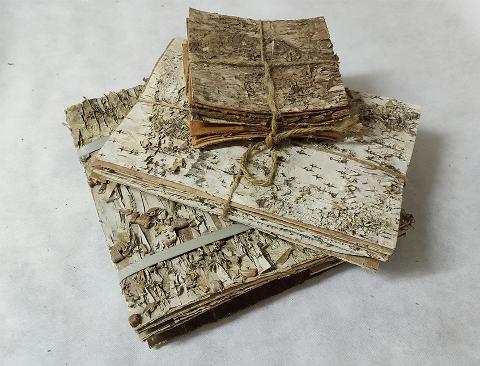 Corteccia di betulla naturale cm.15x15 Conf. 10 fogli Sconti per Fioristi, Wedding e Aziende .