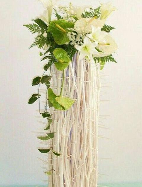 Mitzumata Sbiancata H 120 - Sconti per Fioristi e Aziende  - Mazzo Sbiancato x  3 rami