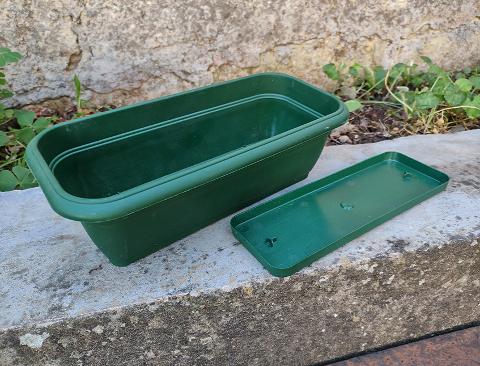 Vaschetta cm. 25 x 12 H 9  - Sconti per Fioristi e Aziende - portaspugna con sotto vaschetta ad innesto