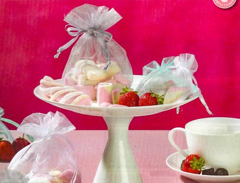 Sacchetto Portaconfetti cm. 7,5 x 10 in Organza con tirante - Sconti per Fioristi e Aziende