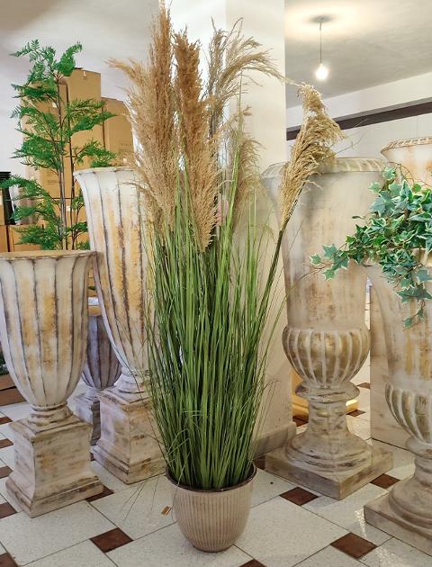 Pianta di Pampas H 170 - Sconti per Fioristi e Aziende . - Artificiale con Grass