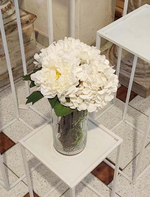 Mazzo ortensia e peonie x 4   - Sconti per fioristi e aziende . - iH 30 n poliestere