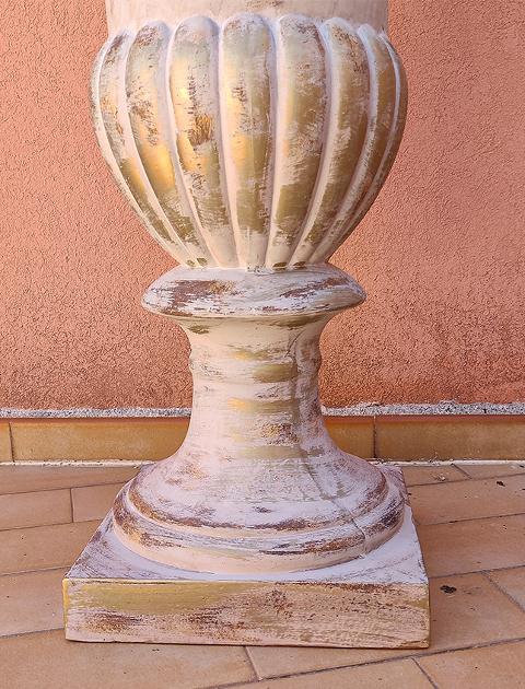 Coppa Romana Pietra Antica  - Sconti per Fioristi e Aziende . - Vetroresina H 62/92/122