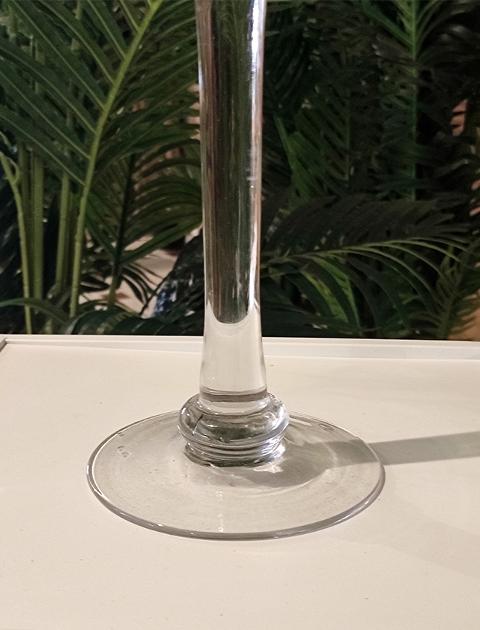 Vaso Porta Candela in Vetro con stelo dm. 15 H 40- Sconti per Fioristi e Aziende