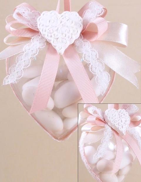 Cuore apribile x 5 in plastica mm. 100 Sconti per Fioristi, Wedding e Aziende