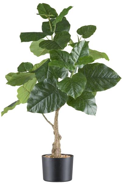 Ficus Petiotalis Verde H 85  - Sconti per Fioristi e Aziende  - Artificiale con vaso