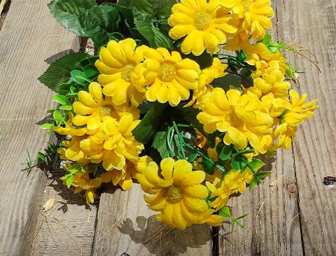 Margheerite Bush x 9 - Sconto per Fioristi e Aziende - Artificiale