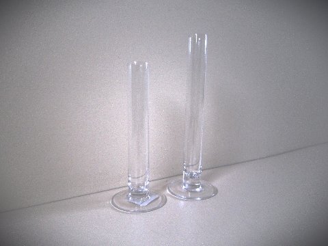 Vaso Monofiore H 25 dm. 3,5 - Sconti per Fioristi e Aziende  - Vetro Trasparente con piede