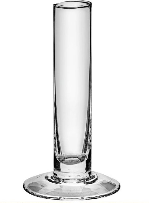 Vaso Monofiore H 15 dm. 3,5 - Sconti per Fioristi e Aziende - Vetro Trasparente con piede