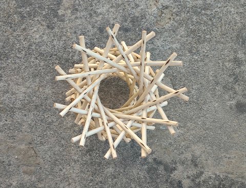 Alzata pieghevole in vimini - Sconto per Fioristi e Aziende - estensibile da cm. 45 a cm. 60