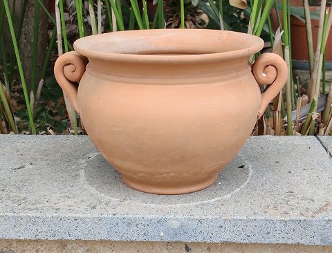 Casponcino in terracotta - Sconto per Fioristi e Aziende - Con manici H 12 dm. 15