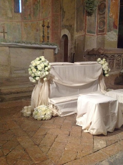 Copri Inginocchiatoio 11 pezzi  - In Velluto Bianco . -Sconti per Fioristi e Wedding