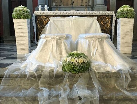 Copri Inginocchiatoio 7 pezzi  - In Velluto Bianco . -Sconti per Fioristi e Wedding