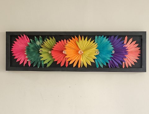Quadro Palm Sun Diamond - Sconto per Fioristi e Aziende . - 126 x 36 cm.