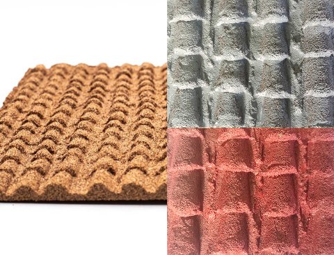 Pannello sughero Tegole - Sconto per Fioristi e Aziende . - 4 pezzi 10x25 Per Presepe