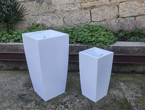 Vaso Infinity H 70 Bianco - Sconti per Fioristi e Aziende . - in ABS