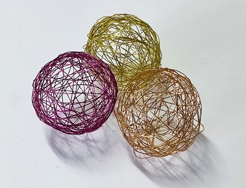Sfere intrecciate in metallo - dm. 6 x 12 pezzi - Offerta sottocosto