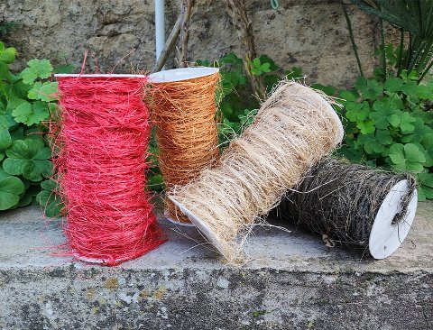 Nastro canapa animato - Sconto per Fioristi e Aziende  - Naturale rotolo 10 mt.