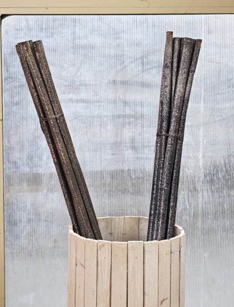 Canne Bamboo H 100 dm.2.5 - Sconti per Fioristi e Aziende - Glitterate oro/arg x 10