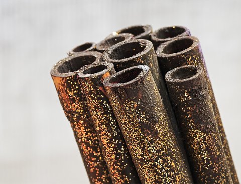 Canne Bamboo H 100 dm.2.5 - Sconti per Fioristi e Aziende - Glitterate oro/arg x 10