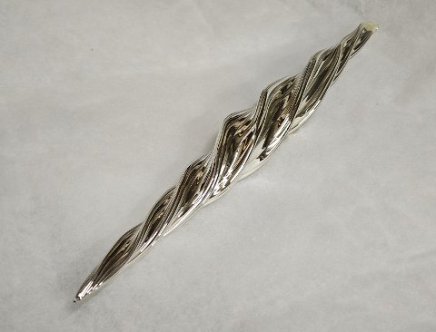 Pendente spirale in vetro  - Sconto per Fioristi e Aziende - Decoro di Natale H 40 argentato