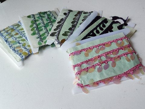 Frangia con ovali iridati H 3 - Sconto per Fioristi e Aziende - in PVC - vendita al metro