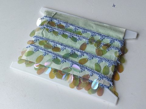 Frangia con ovali iridati H 3 - Sconto per Fioristi e Aziende - in PVC - vendita al metro