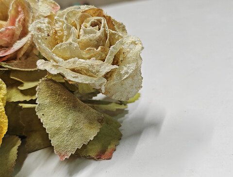 Rose in organza singola - Sconto per Fioristi e Aziende - Artificiali
