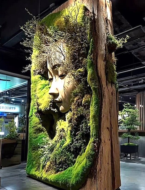 Giardino Verticale su Parete Rocciosa - Sconto per Fioristi e Aziende - con Muschi e Vegetali Preservati
