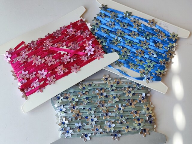 Passamaneria fiori con brillante - Sconto per Fioristi e Aziende - Venduta al metro