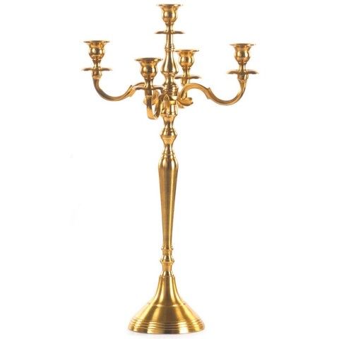 Candelabro H 75 cinque luci - Sconti per Fioristi e Aziende . -  Bianco - Oro - Silver