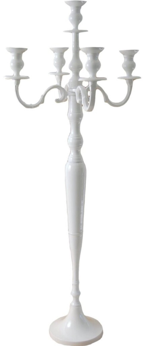 Candelabro H 120  cinque luci  - Sconti per Fioristi e Aziende . - Bianco - Oro - Silver