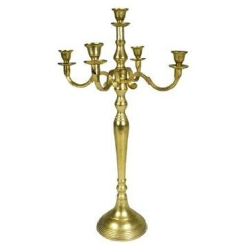 Candelabro H 120  cinque luci  - Sconti per Fioristi e Aziende . - Bianco - Oro - Silver