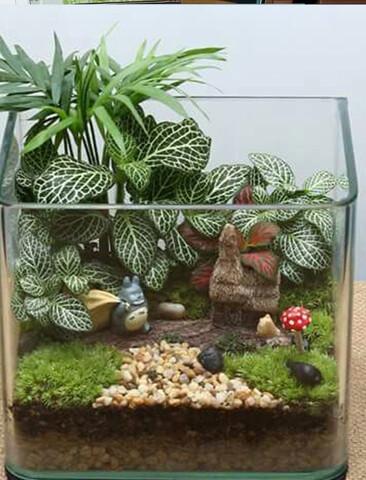 Cubetto cm. 14x14 H 14 in vetro trasparente - Sconti per Fioristi e Aziende