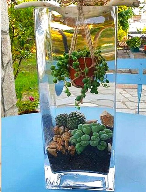 Vasi Vetro Rettangolare  con base cm 10 x 10 - Sconti per Fioristi e Aziende