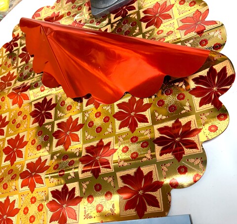 Sottovaso Smerlato Stelline - Sconti per Fioristi e Aziende Conf. x 50 dm.65 Base Rosso