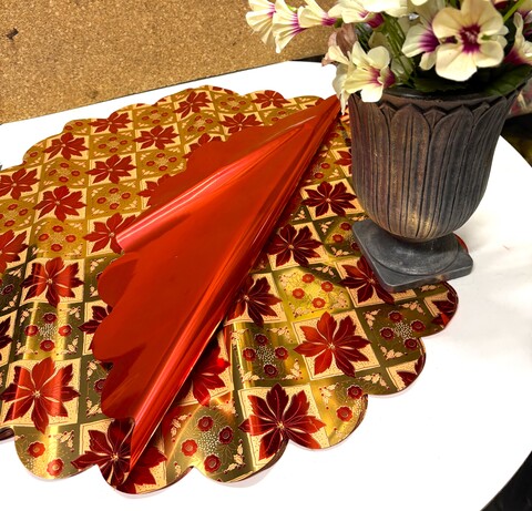 Sottovaso Smerlato Stelline - Sconti per Fioristi e Aziende Conf. x 50 dm.65 Base Rosso