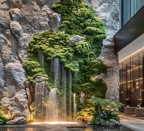Giardino Verticale Preservato con Cascata - Sconto per Rivenditori e Aziende Fiorissima - Per interno
