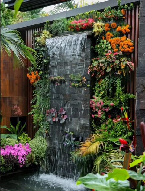 Giardino Verticale Preservato con Cascata - Sconto per Rivenditori e Aziende Fiorissima - Per interno