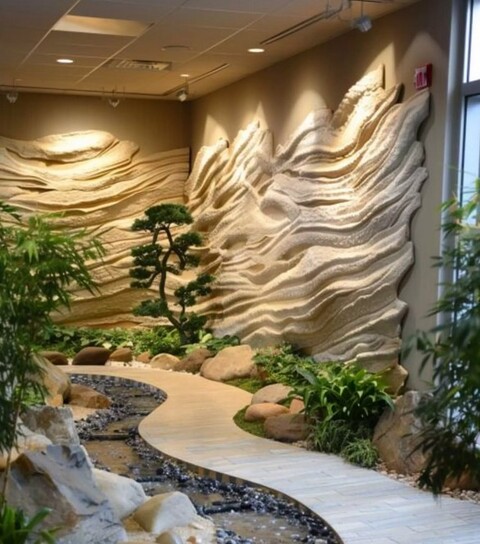 Giardino Verticale su Parete Rocciosa - Sconto per Fioristi e Aziende  - con Muschi e Vegetali Preservati