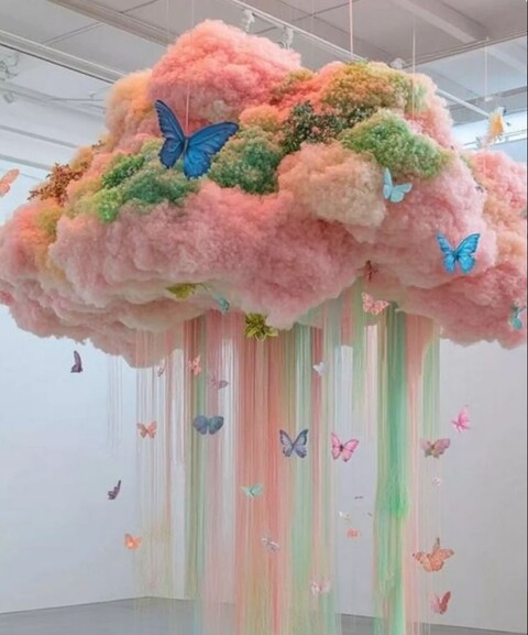 Nuvole Artificiali Sospese con Pioggia - Sconto per Fioristi e Aziende  - Con o senza effetto pioggia