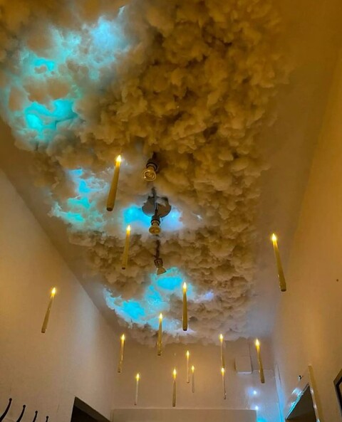 Nuvole Artificiali Sospese con Pioggia - Sconto per Fioristi e Aziende  - Con o senza effetto pioggia