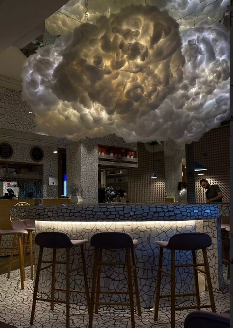 Nuvole Artificiali Sospese con Pioggia - Sconto per Fioristi e Aziende  - Con o senza effetto pioggia