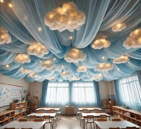 Nuvole Artificiali Sospese con Pioggia - Sconto per Fioristi e Aziende - Con o senza effetto pioggia